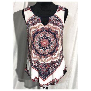 cb established 1962 Key Hole, Medallion, Sleeveless Top, Size Medium